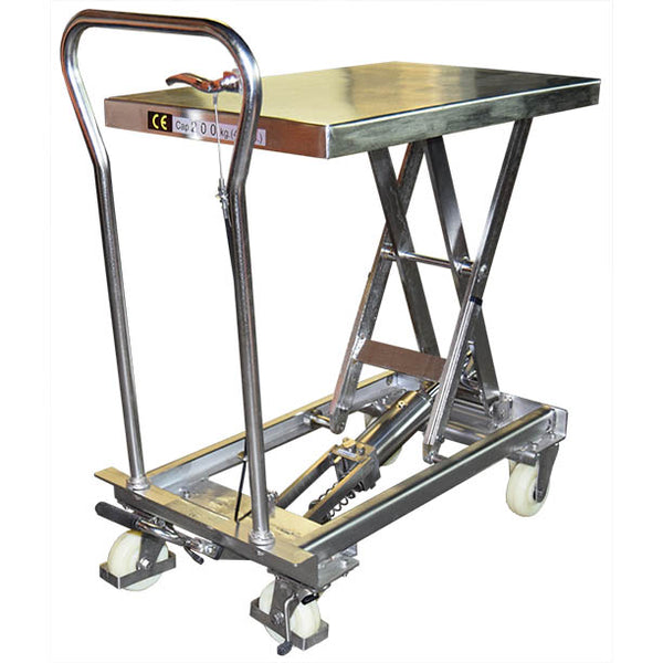 Table élévatrice manuelle aluminium - 100 kg