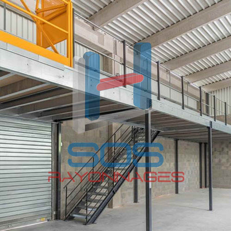 Plateforme de stockage 156 m² | Mezzanine industrielle occasion