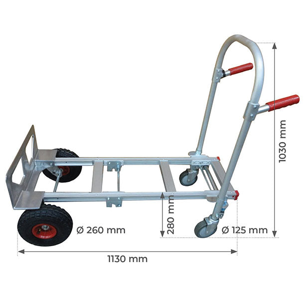 chariot aluminium rabattable 350 kg- Espace Equipement