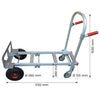 Diable chariot aluminium 2 en 1 | 250 et 350 kg | SRSTC2