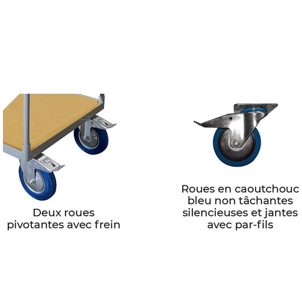 Chariot plateau bois 500 kg  | SRWP50