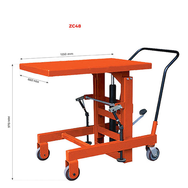 Table élévatrice manuelle encastrable 900 kg | SRZC-48